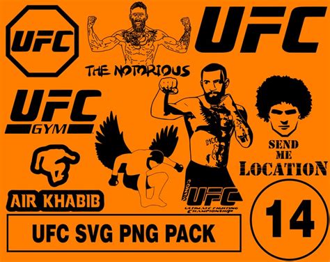 Designs Inspired By UFC SVG PNG 14 Design Bundle mma ufc japan | Etsy