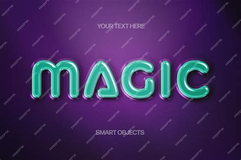 Premium PSD | Magic letters cartoon text effect