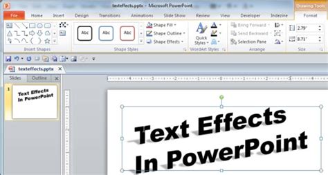 Text Effects in PowerPoint 2010 | PowerPoint Tutorials