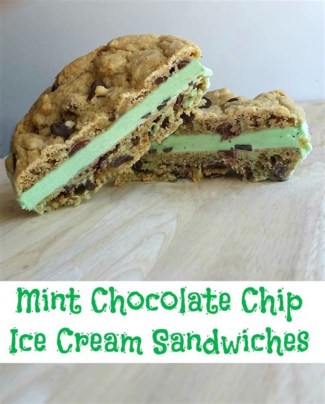 Mint Chocolate Chip Ice Cream Sandwiches