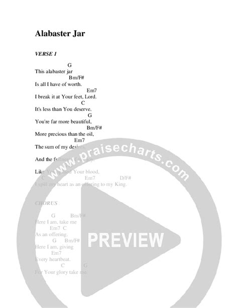 Alabaster Jar Chords PDF (Christ For The Nations) - PraiseCharts