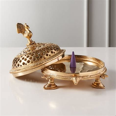 Dhuni.Loban Dan Incense Burner Brass Bakhoor, Packaging Type: Polly ...