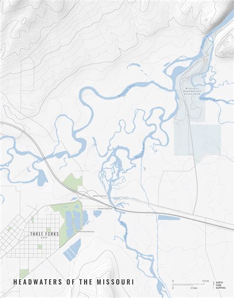 Headwaters of the Missouri Map, Missouri Headwaters, Missouri Headwaters Map, River Map - Etsy