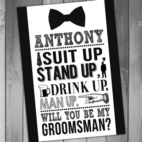 Groomsman Invitation Groomsmen Invitation Will You Be My