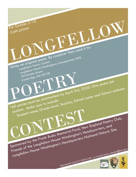 Poetry contest for students in grades 3-12! Deadline April 3, 2020 | New England Poetry Club