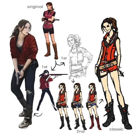 Claire Redfield Concept Artwork from Resident Evil 2 (2019) in 2022 ...