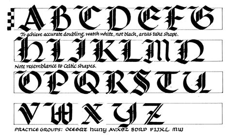 German Gothic Font Alphabet