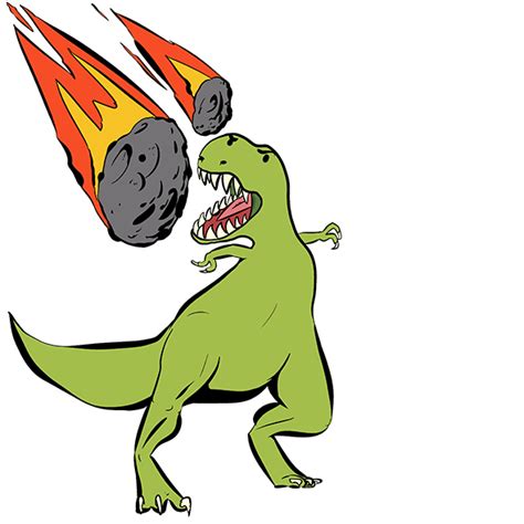 Asteroids and volcanoes: Both may have caused the dinosaurs extinction.