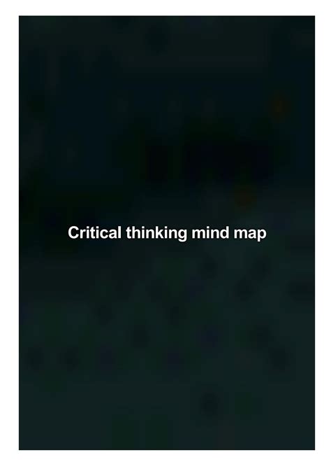 Critical thinking mind map by Benson Kristin - Issuu