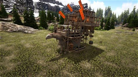 Ark, paracer platform base, trader, nomadic tribe, Platform base design | Ark survival evolved ...