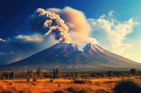 Premium AI Image | Eruption of Volcanic Kilimanjaro