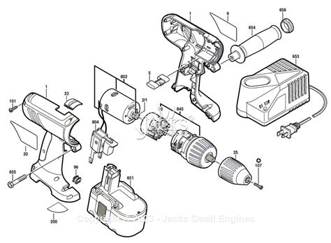 Bosch 3860 (0601951361) 18V Cordless Drill Parts Diagram for Parts List