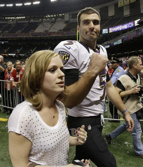 Joe Flacco announces wife's pregnancy at Super Bowl victory party - latimes