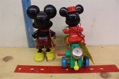 Two Vintage Mickey Mouse Toys