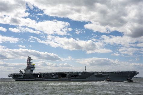 USS Gerald R. Ford Supercarrier Departs On First Combat Mission