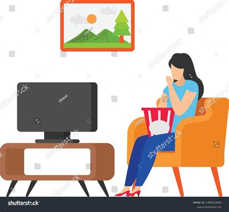 Watching Movies Your Mental Health Serve Stock Vector (Royalty Free ...