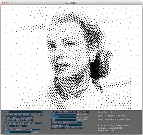 StippleGen: Weighted Voronoi stippling and TSP paths in Processing ...