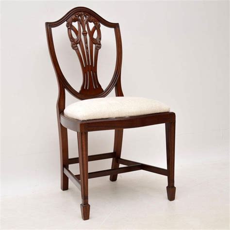 Set of 8 Antique Georgian Style Mahogany Dining Chairs at 1stDibs