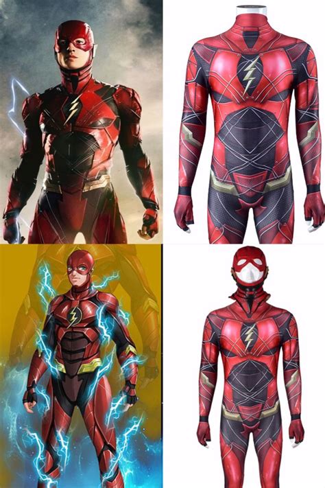 The Flash Costume Justice League Superhero Barry Allen Cosplay | Flash ...