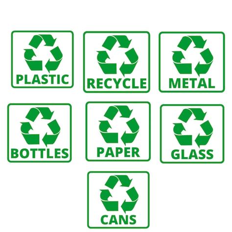 Recycling Bin Signs Trash Can Decals Svg Recycle Paper - Etsy