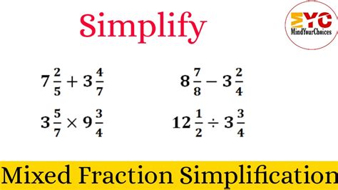 Simplifying Fraction | Simplification Tricks | Simplify Mixed Fraction | How To Simplify ...