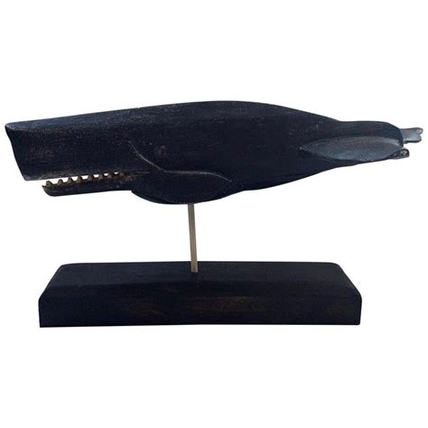 Folk Art Carved Sperm Whale at 1stDibs