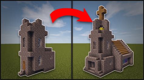 Minecraft: How To Remodel A Village Church - YouTube