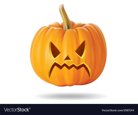 Angry pumpkin Royalty Free Vector Image - VectorStock