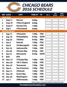 2016-17 Chicago Bears Schedule Packers Baby, Go Packers, Green Bay ...