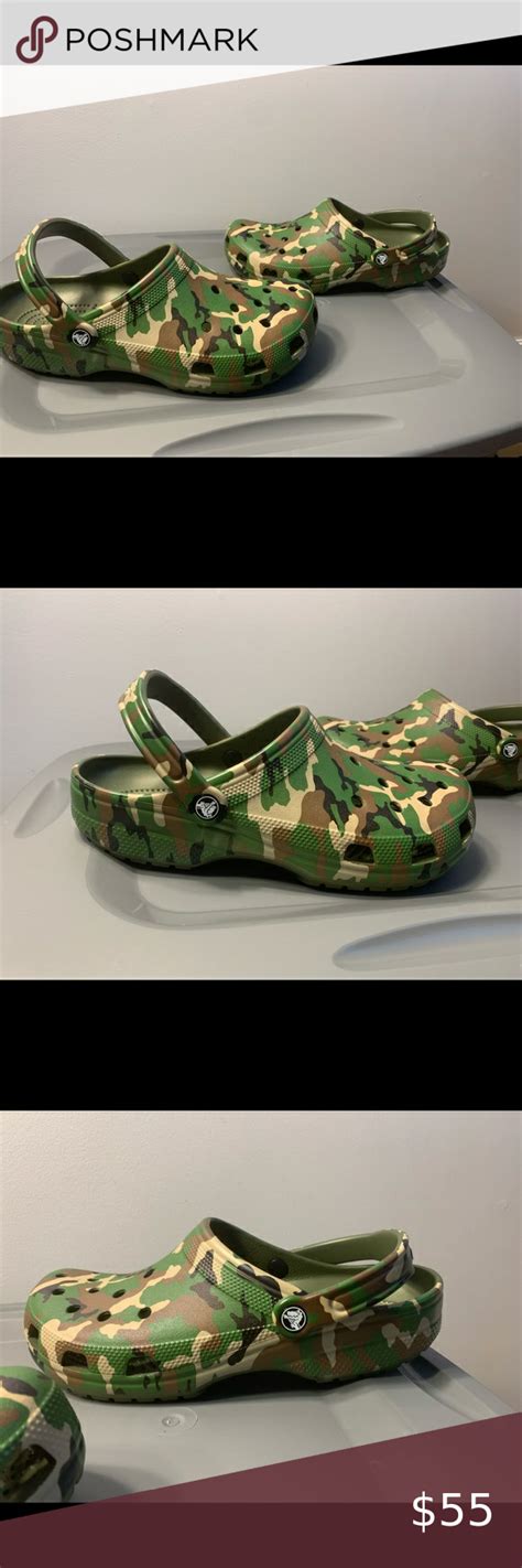 Crocs Men's Classic Printed Camo Clogs Army Green/Multi Sz 11 in 2022 ...