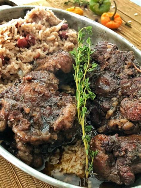 Jamaican Oxtail With Rice And Peas | Wah Deh Gwaan