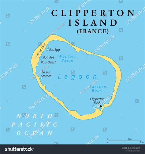 Clipperton Island Political Map Known Clipperton Stock Vector (Royalty Free) 2369842875 ...