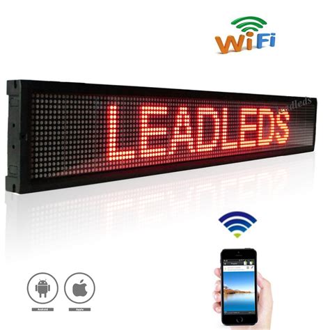 WiFi Programmable LED Scrolling Sign, Send Message by Android or iOS phone