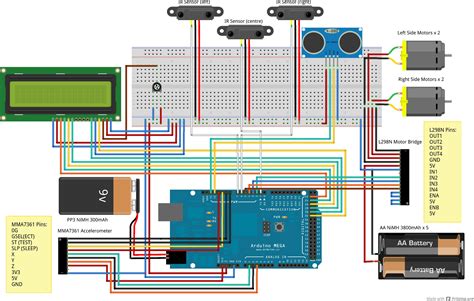 Kevin Peat - Arduino Robot Wiring