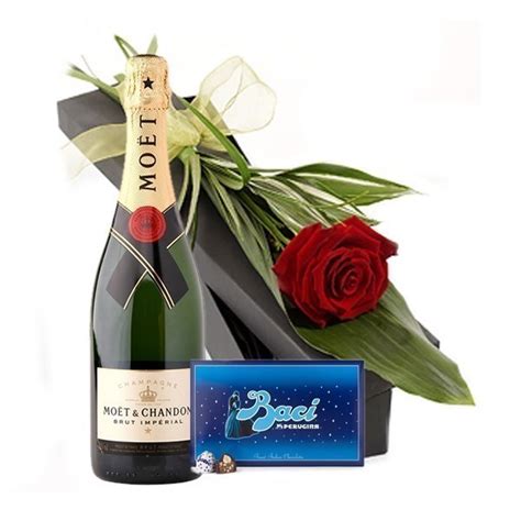 Red Rose Moet & Chocolates - by Maria's Florist