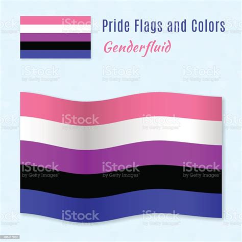 Genderfluid Pride Flag With Correct Color Scheme Stock Illustration ...