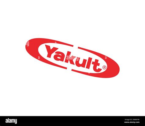 Yakult, rotated logo, white background B Stock Photo - Alamy