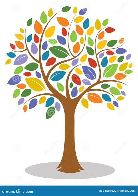 Colorful Tree Logo stock vector. Illustration of connect - 31506022