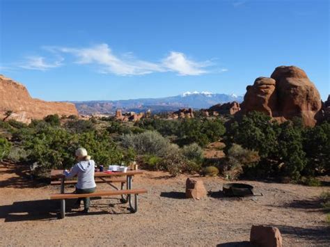 View of campsite from bathroom - Picture of Devil's Garden Campground, Arches National Park ...