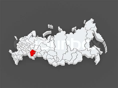 Map of the Russian Federation. Republic of Bashkortostan. | Stock image ...