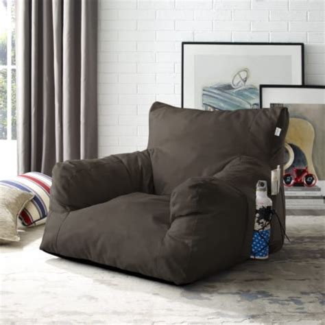 Comfy Nylon Bean Bag Chair/ Lounge Chair/ Memory Foam Chair/ Floor Arm ...