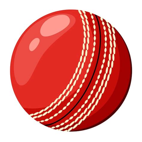 Premium Vector | A cricket ball on a white background. Cartoon design.