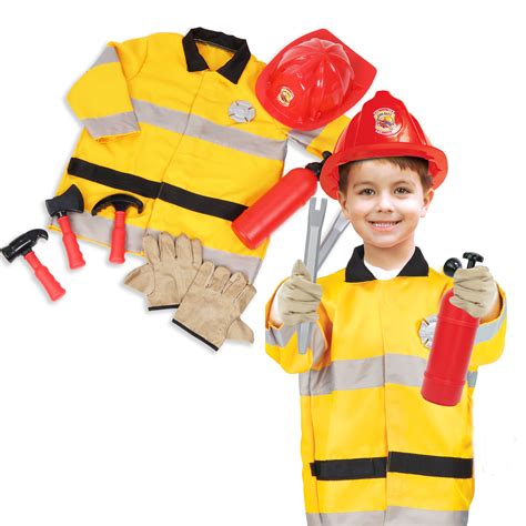 Firefighter Costume for Kids Ages 3-6 | 10-Piece Kids' Dress Up ...