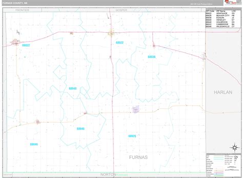 Furnas County, NE Wall Map Premium Style by MarketMAPS - MapSales