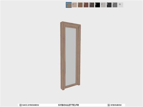 Sims 4 — A-frame - Single door (closed) by Syboubou — This is a single door with glass (closed ...