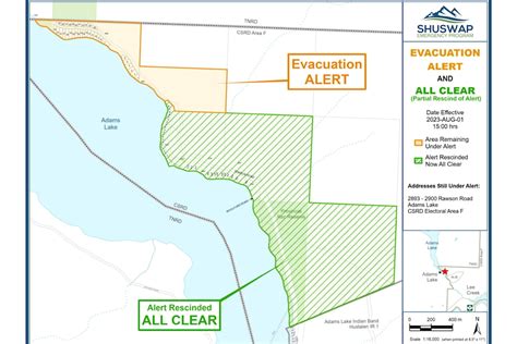 Evacuation alert lifted for 55 Shuswap properties near Adams Lake ...