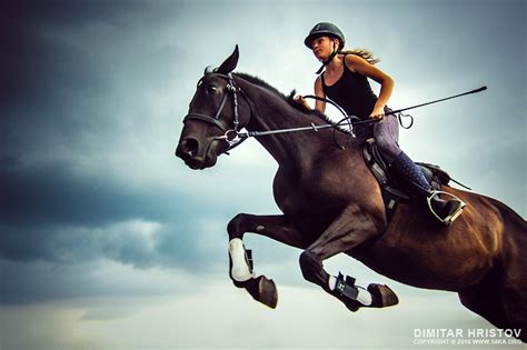 Female jockey with purebred jumping horse - 54ka [photo blog]