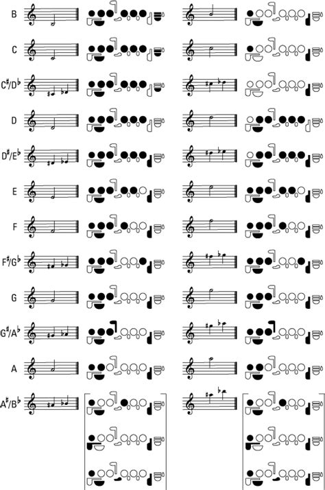 Flute For Dummies Cheat Sheet | Flute fingering chart, Flute, Flute sheet music