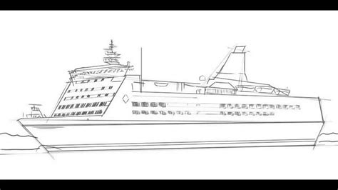 Cargo Ship Drawing at PaintingValley.com | Explore collection of Cargo ...