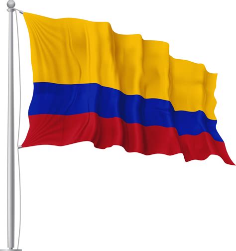 Colombia Waving Flag Png Image Clipart - Full Size Clipart (#2891981 ...